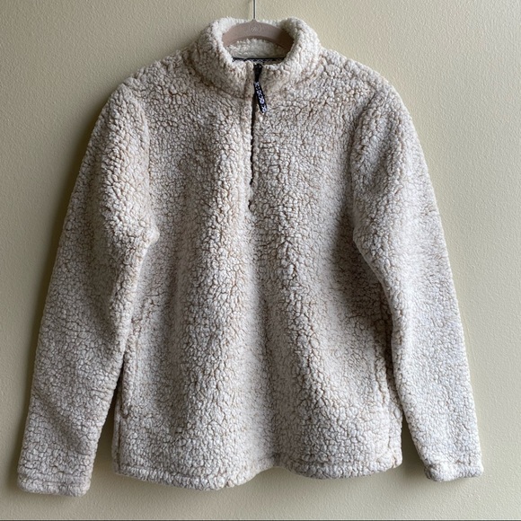 Time and Tru Cream Wooly Wubby Sherpa Pullover Sz. Medium - Picture 15 of 16